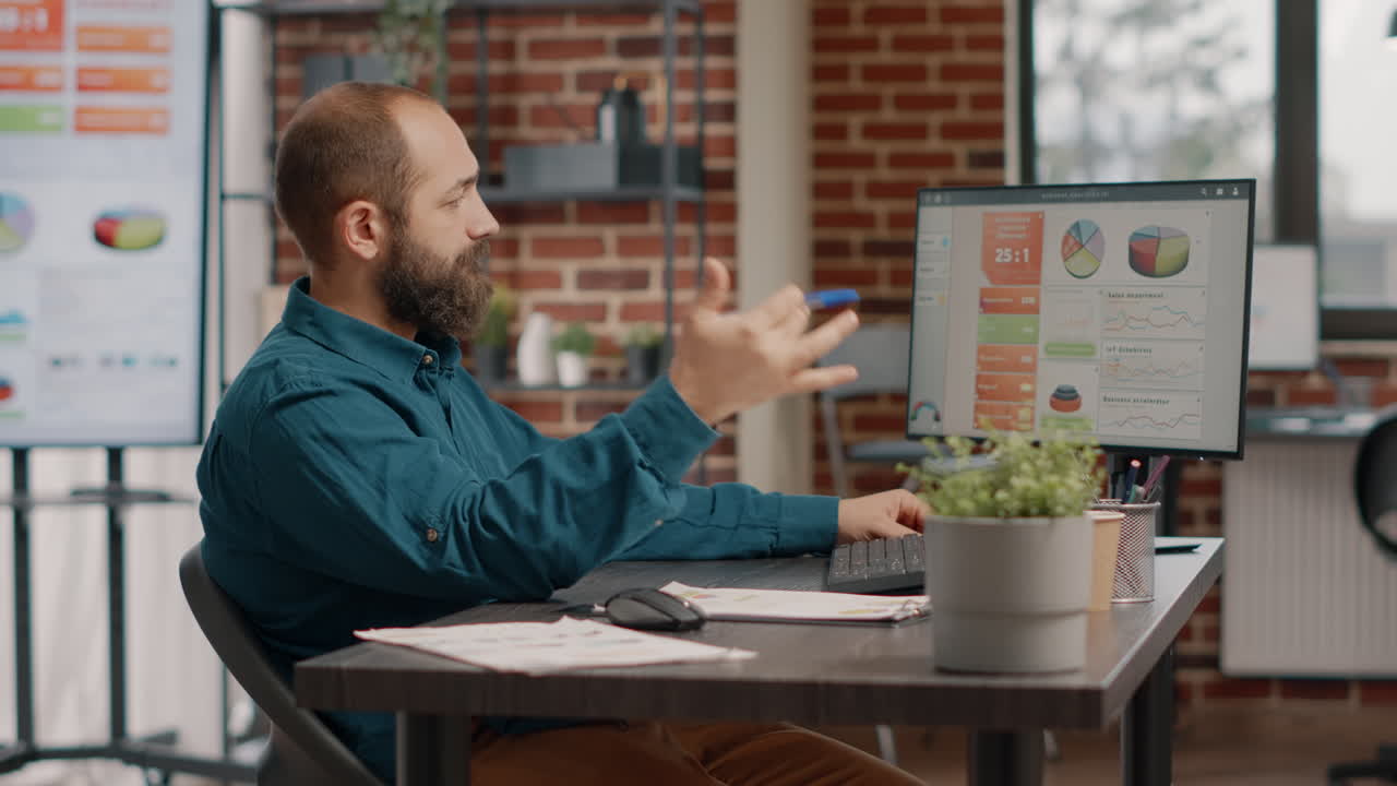 Man working at desk in office