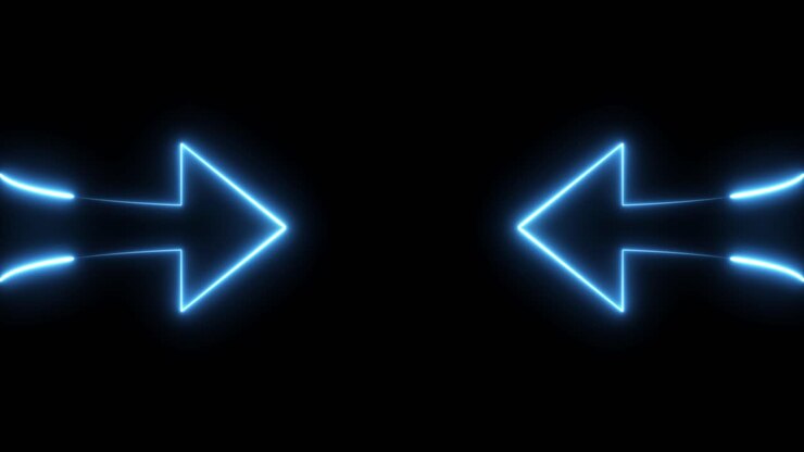 Neon Arrow Directional Graphic