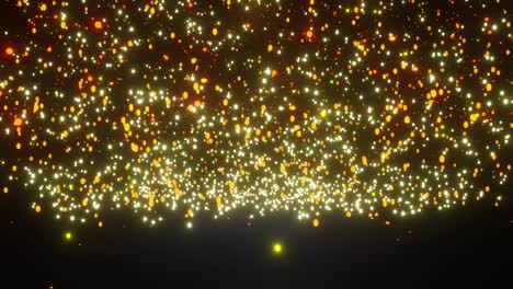 fondo de partículas amarillas y ligeras