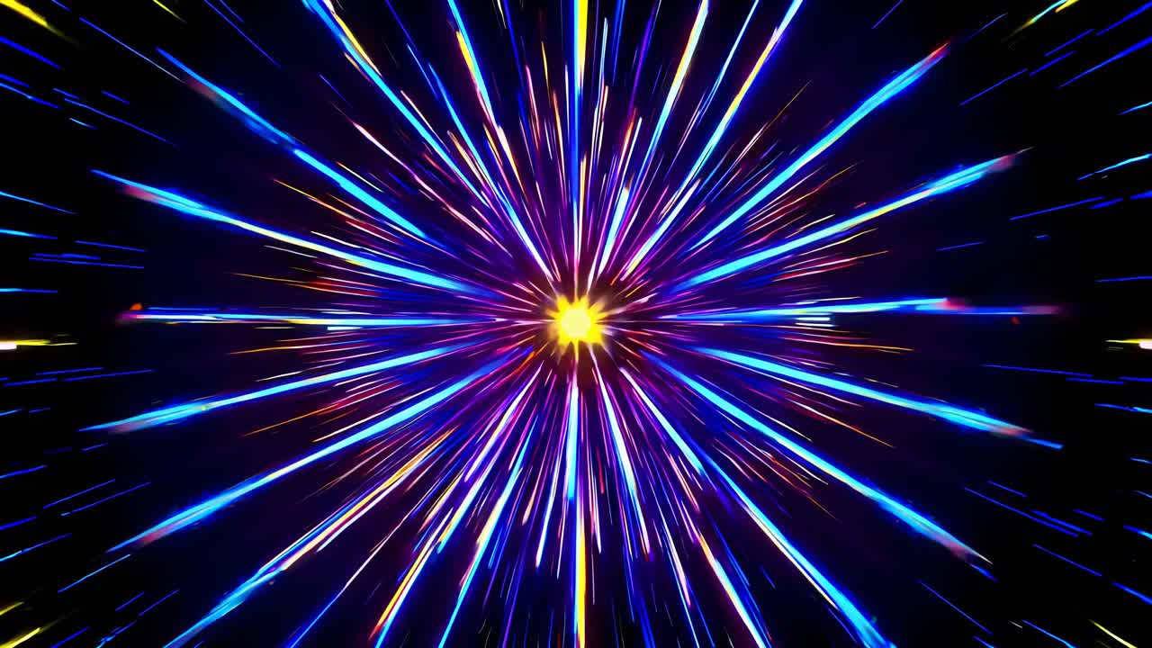 추상적인 다채로운 빛의 흔적