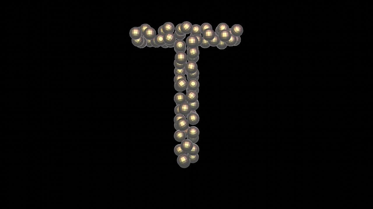 шрифт с темой дискотеки буква t