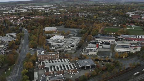 Drone-Aerial-Cityscape-of-a-typical-german-city