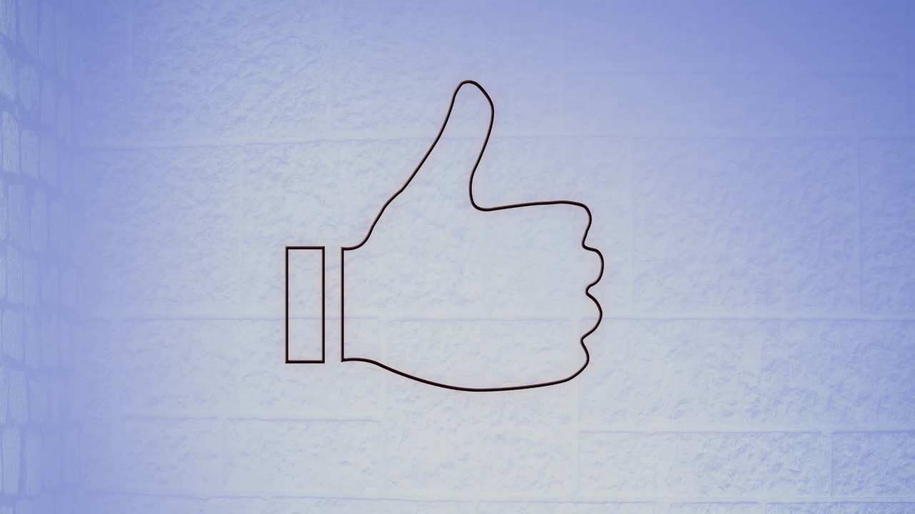 pulgares hacia abajo signo de neón en la pared de ladrillo 4k