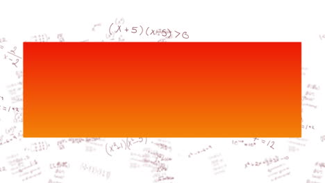 animación de ecuaciones matemáticas sobre la forma roja.