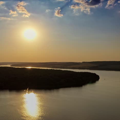 warm colors reflect the water surface