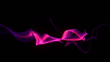abstracto bucle sin costuras de malla brillante neón rosa azul puntos digitales lujosas partículas de onda brillante fluyen en fondo negro. movimiento de flujo de datos digitales. concepto de fondo de grandes datos. cibernética o tecnología
