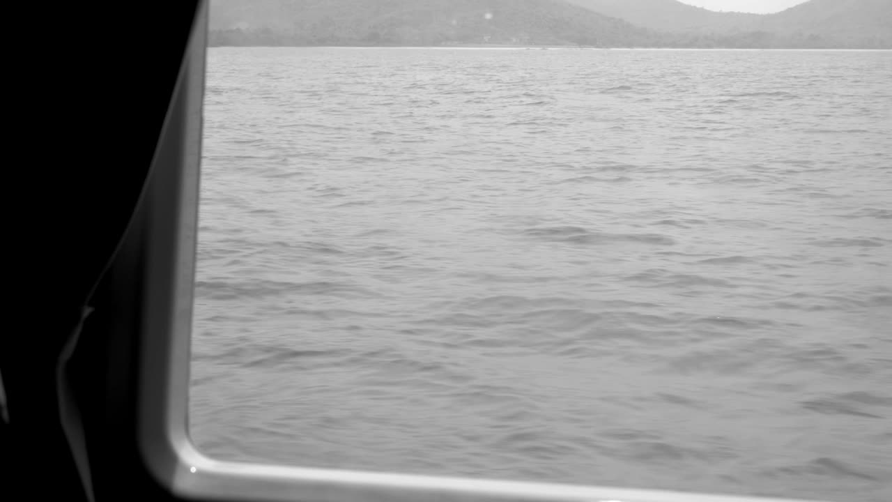 Beautiful sea and island background, on yacht transportation.