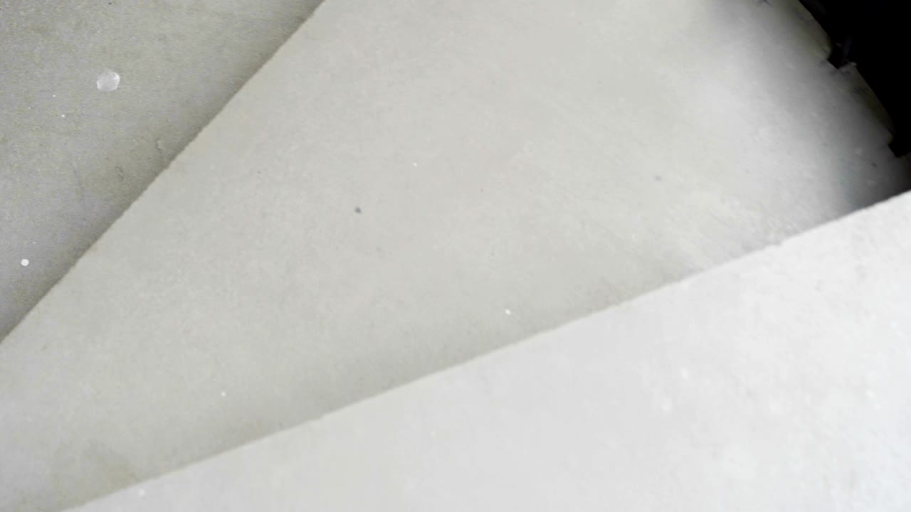 Close up of floor of spiral staircase