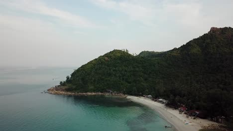 Toma-Aérea-De-Drones-En-La-Playa-De-Koh-Phangan-En-Tailandia