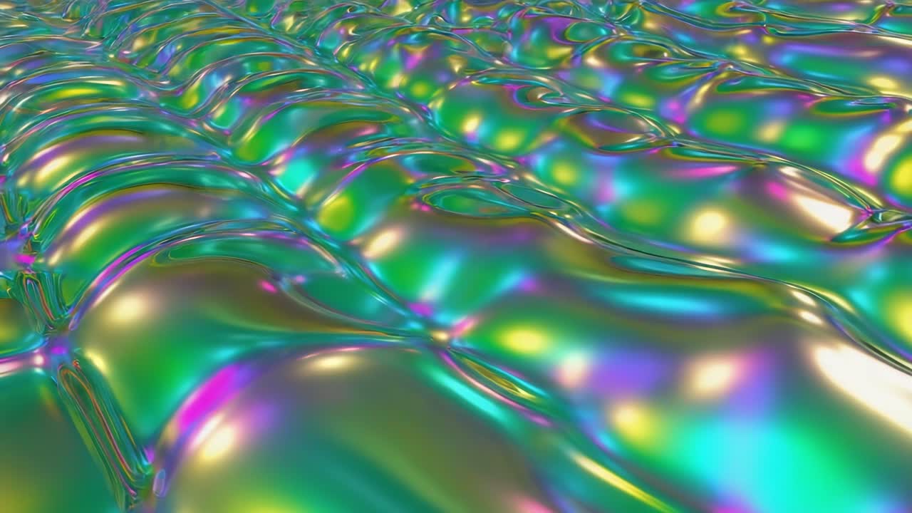 Iridescent Abstract Liquid Texture