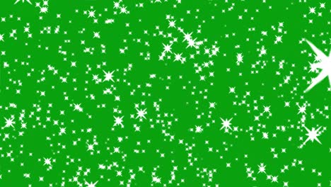 estrellas a través de gráficos de movimiento espacial con fondo de pantalla verde