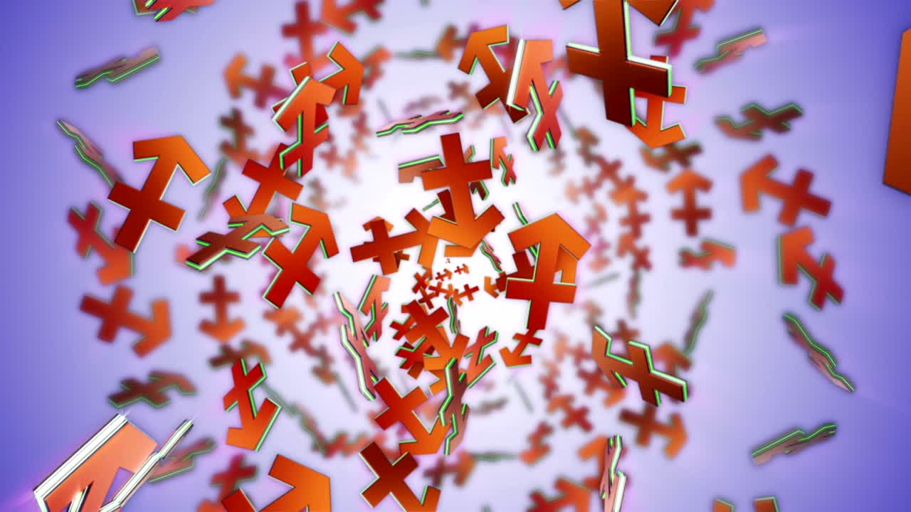 하락하는 조디악 기호, 별자리, 배경, 알파 채널, 루프