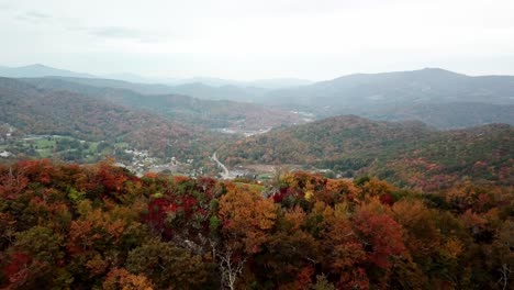 Banner-Elk-Revealed-Over-Fall-Color-in-4k,-Banner-Elk-NC,-Banner-Elk-North-Carolina