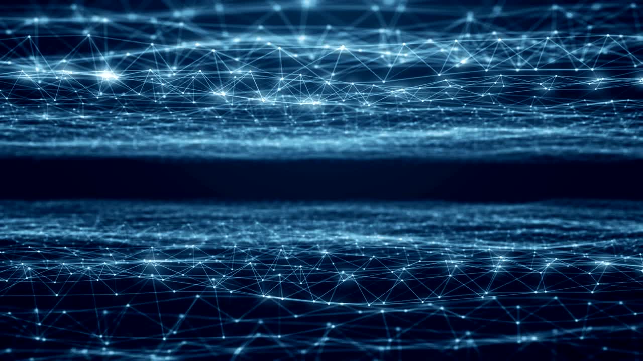 plexus abstracto de red títulos de tecnología ciencia de fondo bucle