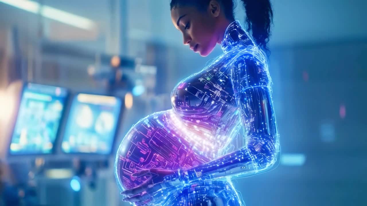 Futuristic Pregnant Woman