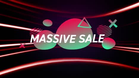 gráfico de venta masivo con formas abstractas