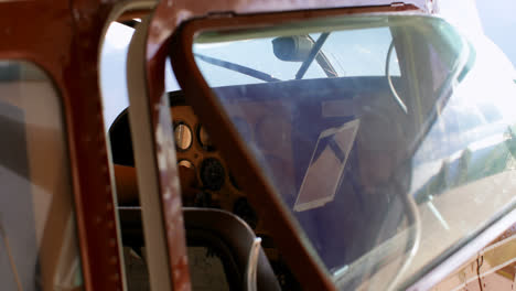 pilot using digital tablet in cockpit 4k