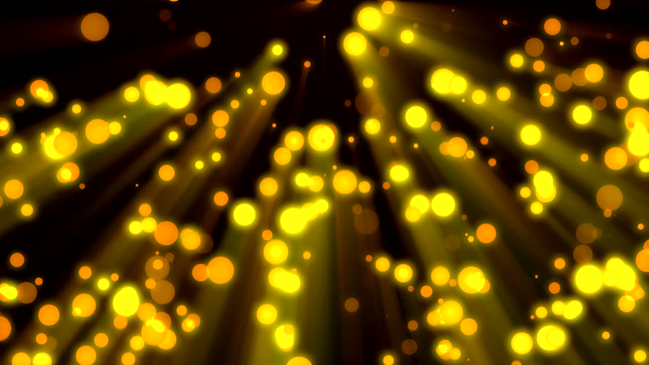 빛의 에서 날아다니는 금색 입자의 루프 가능한 배경