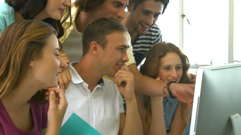 students using computer in classrooms