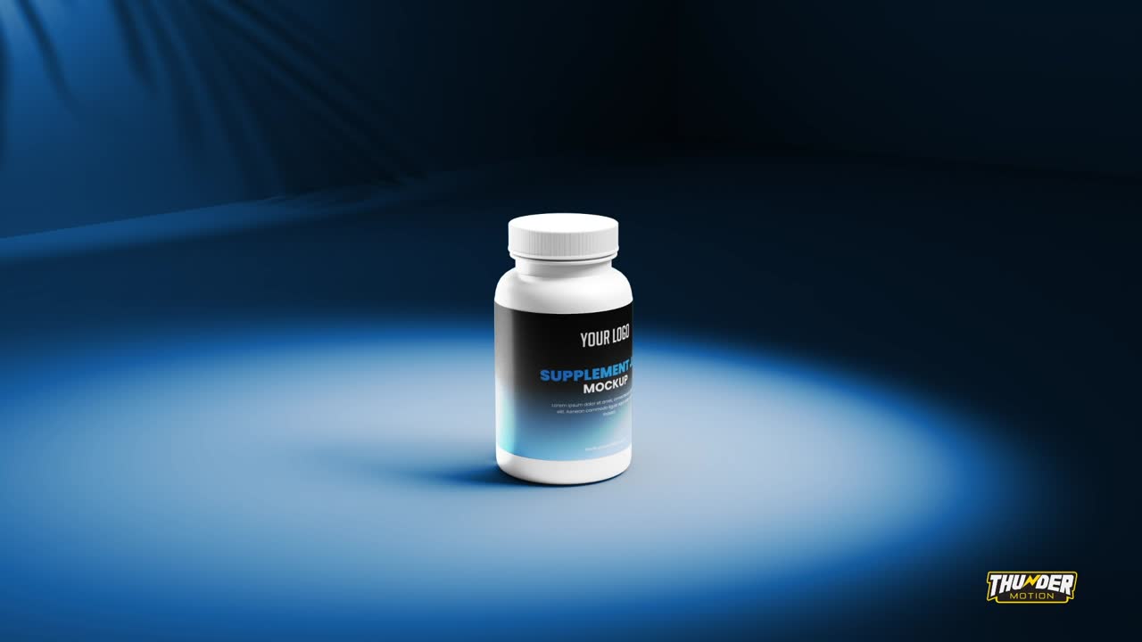 Supplement Jar Promo Mockup