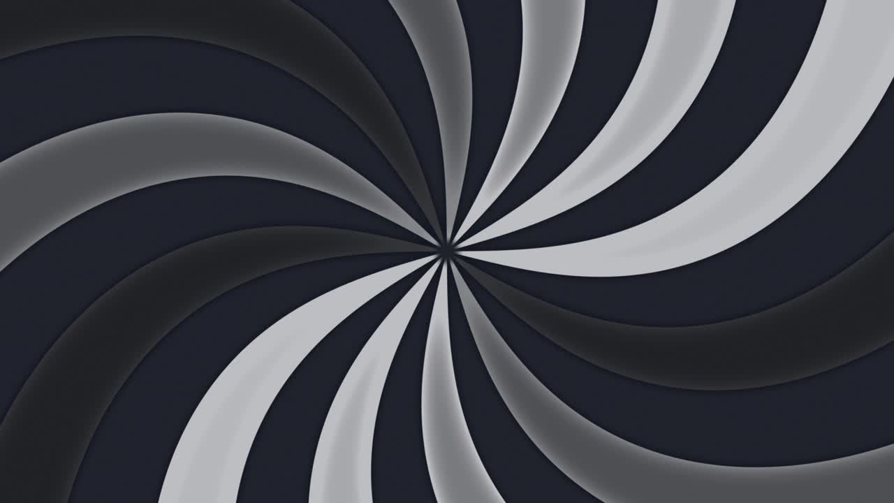곡선 검은색과 은색의 방사선은 거친 표면 배경에서 회전합니다.