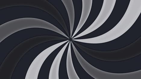 Curve black and silver radial lines rotate on a rough surface background.