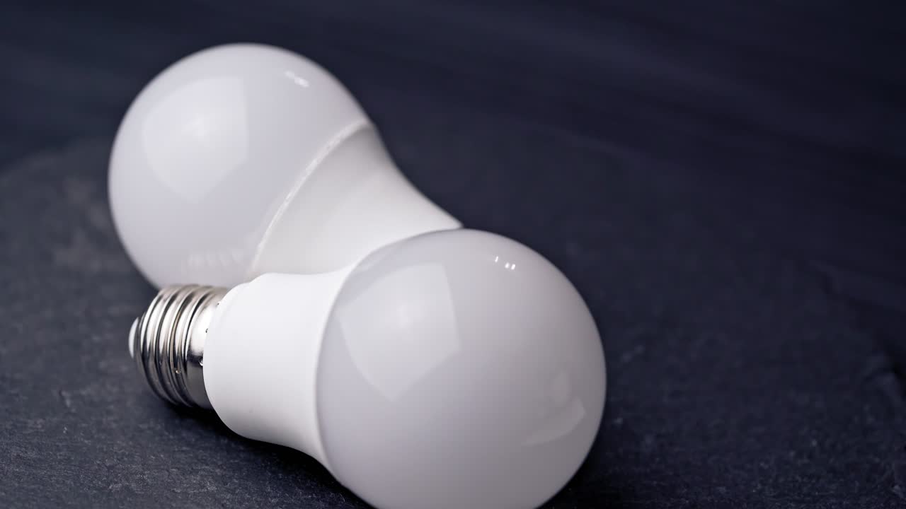 light bulbs lying on the table close up