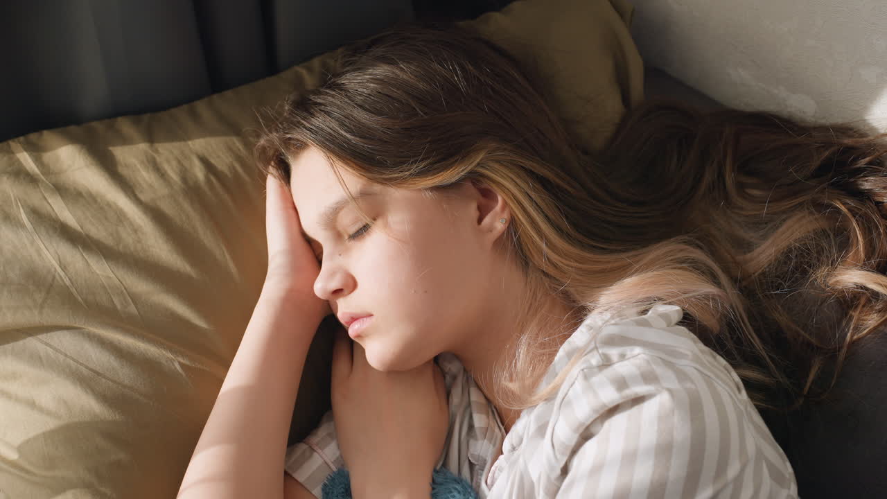 Serene Rest Achieved, Quiet Woman Enjoys Peaceful Sleep, Calm And Tranquil Woman Now Peacefully Sleeping, Woman Finds Deep Serenity During Her Restful And Peaceful Nap Today