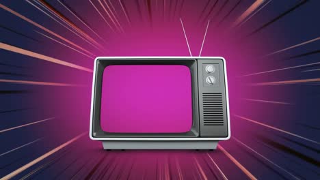 Televisión-Con-Pantalla-Morada