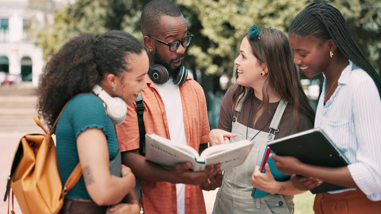 Students Studying Outdoors