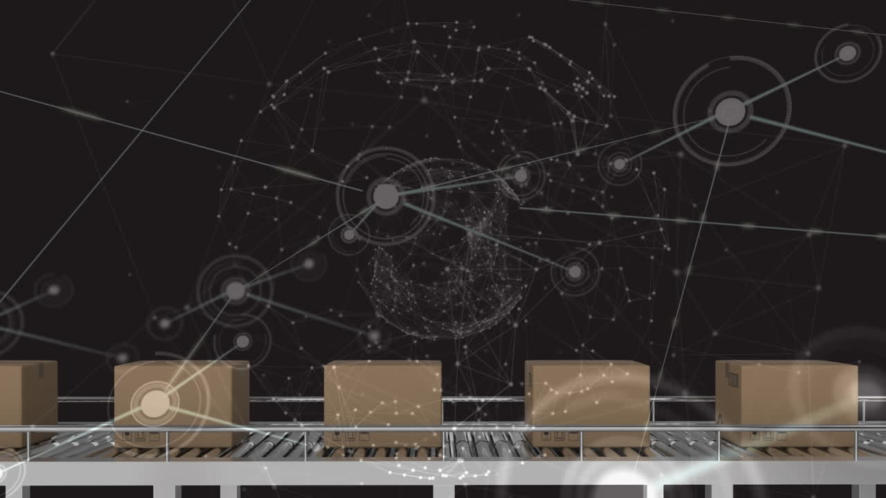 상자에 대한 연결 네트워크의 애니메이션.