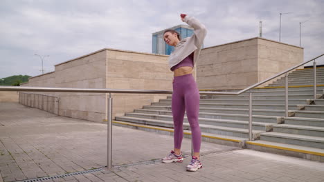 woman exercising outdoors