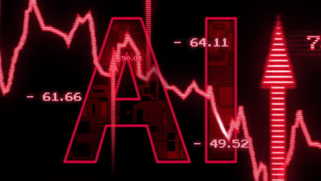 Animación-Del-Procesamiento-De-Datos-Financieros-Y-Texto-Ai-Sobre-Fondo-Negro