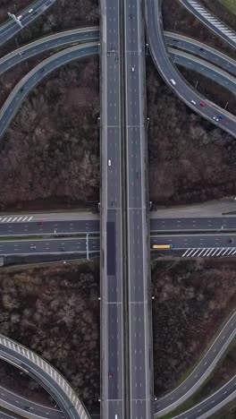 aerial view of traffic jam at highway