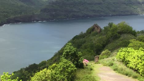 overlooking houmi bay and comptroller bay, nuku hiva, marquesas islands, french polynesia