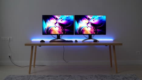 modern dual monitor setup