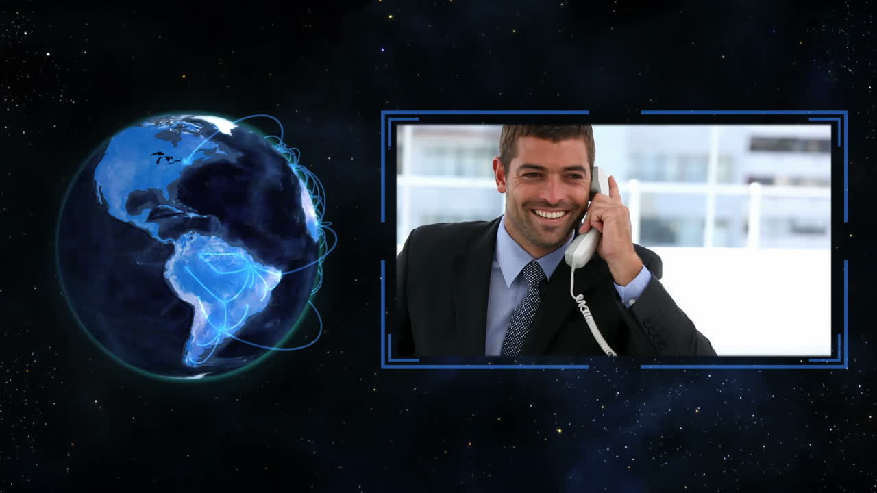 globo azul girando sobre sí mismo