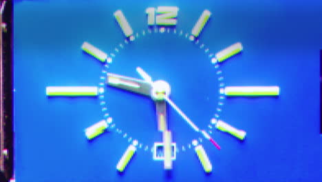 cool blue retro clock in stop motion