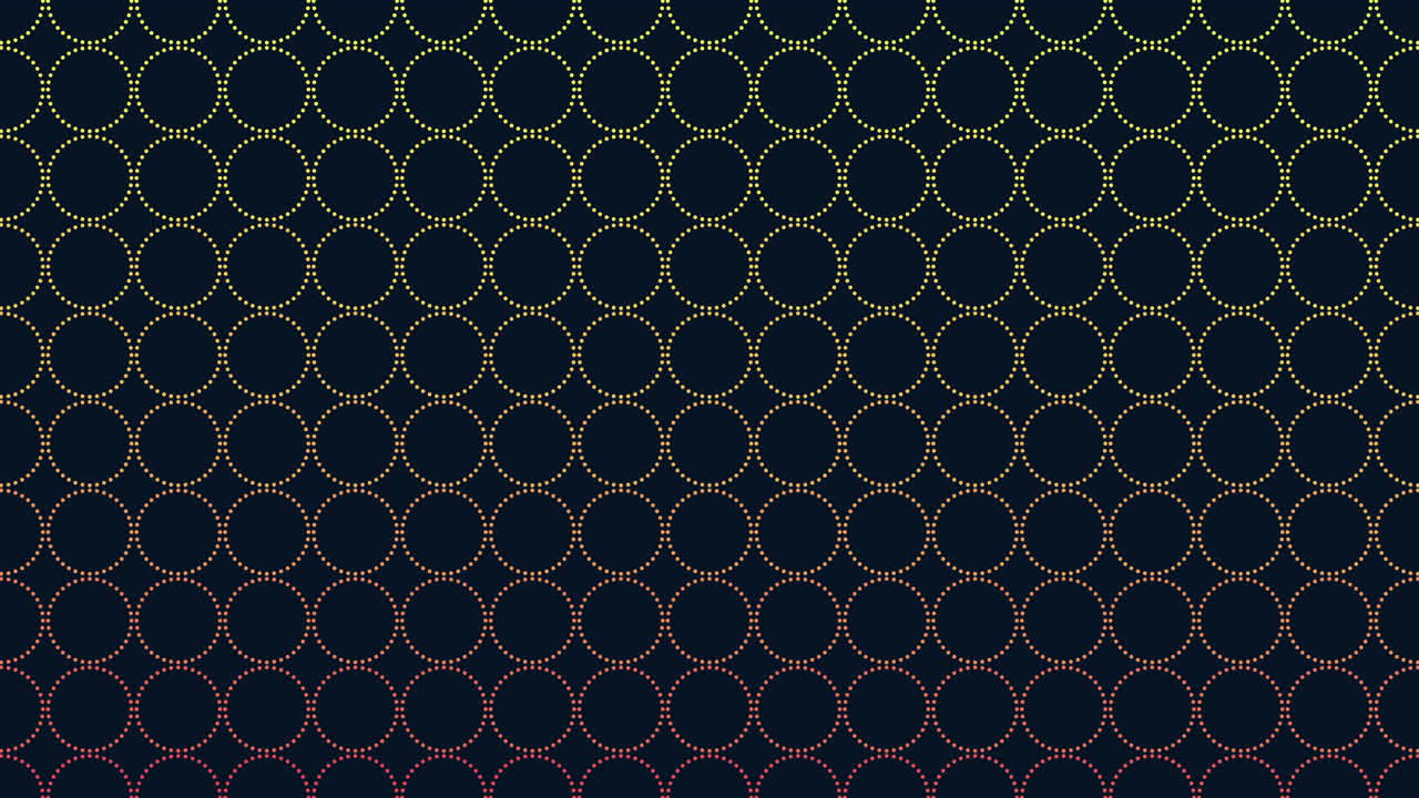 Abstract blue and black pattern with circles and zigzag lines