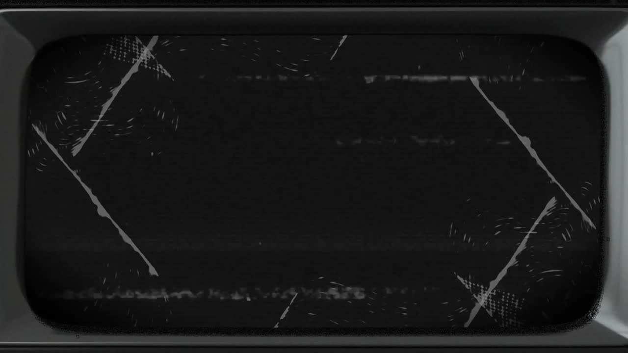 검은 바탕에 반 ⁇ 이는  ⁇ 색 왜곡, 스크래치 및 빛의 애니메이션