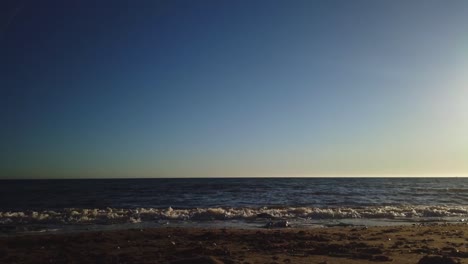 beach time lapse on a clear sky