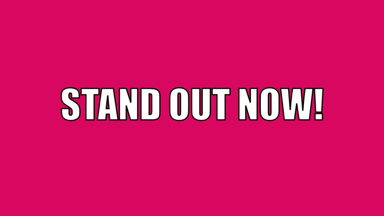 Bold motivational typography animation featuring stand out message on vibrant colorful background designed for business promotion and presentations.