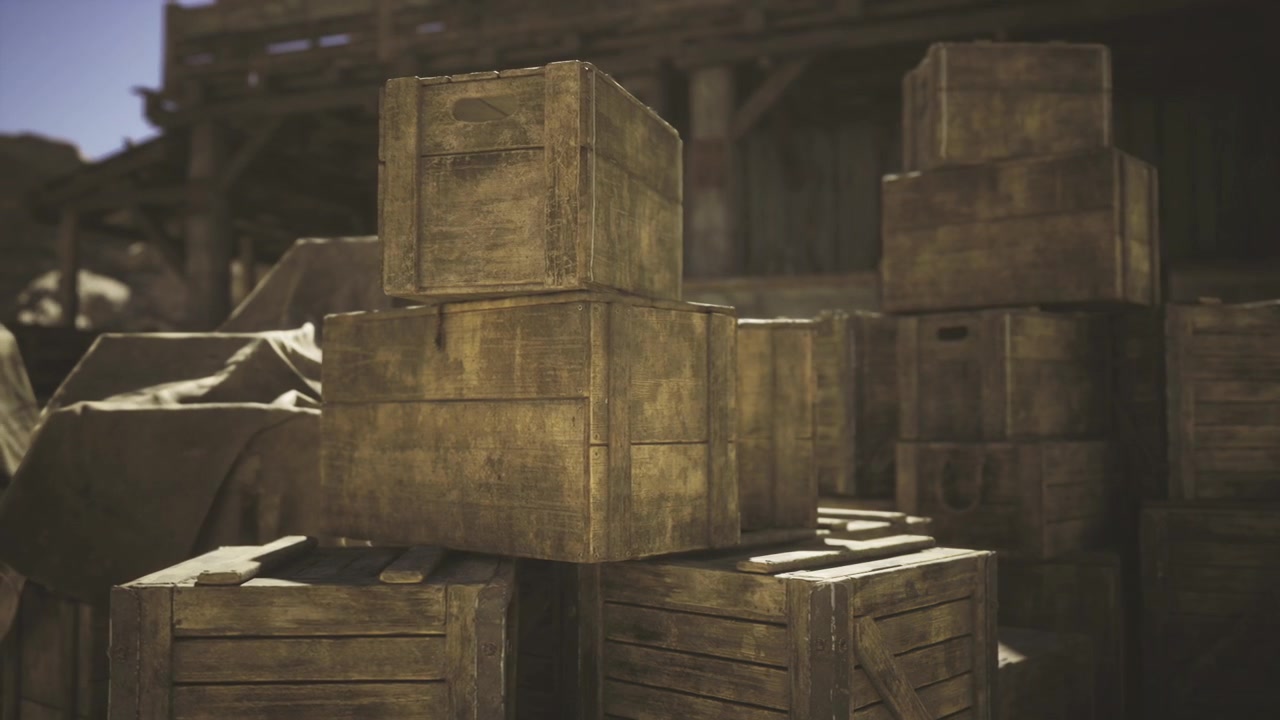 Decay and neglect in old warehouse environment with aged packaging