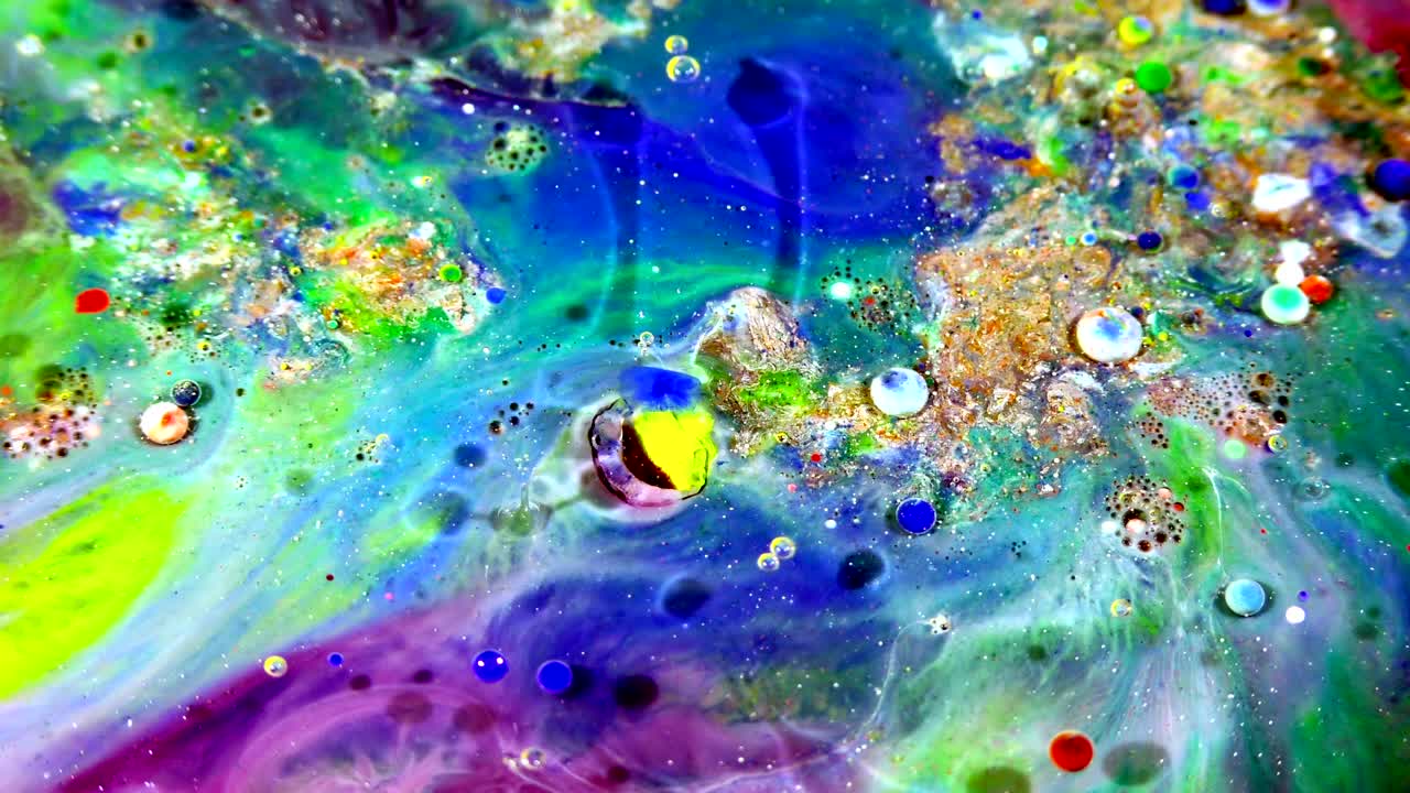 예술 잉크 페인트는 구에서 확산 폭발