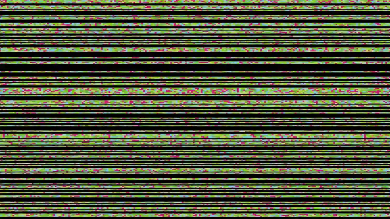 Digital Glitch Effect with Horizontal Lines and Noise