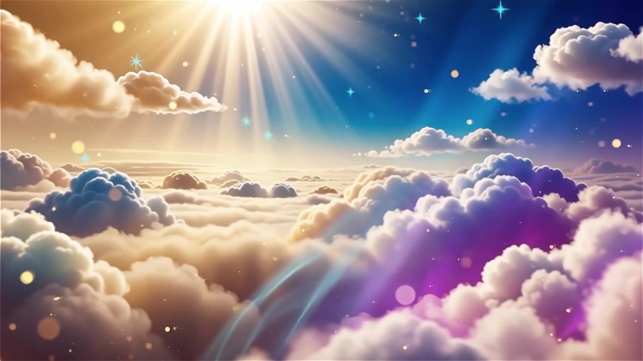 Christian Heavenly Light Worship Background