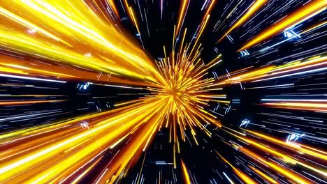 dynamic video concept with a central burst of light streaks