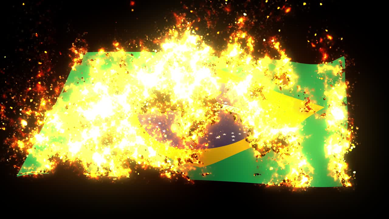 브라질 발이 불타고 있는 애니메이션