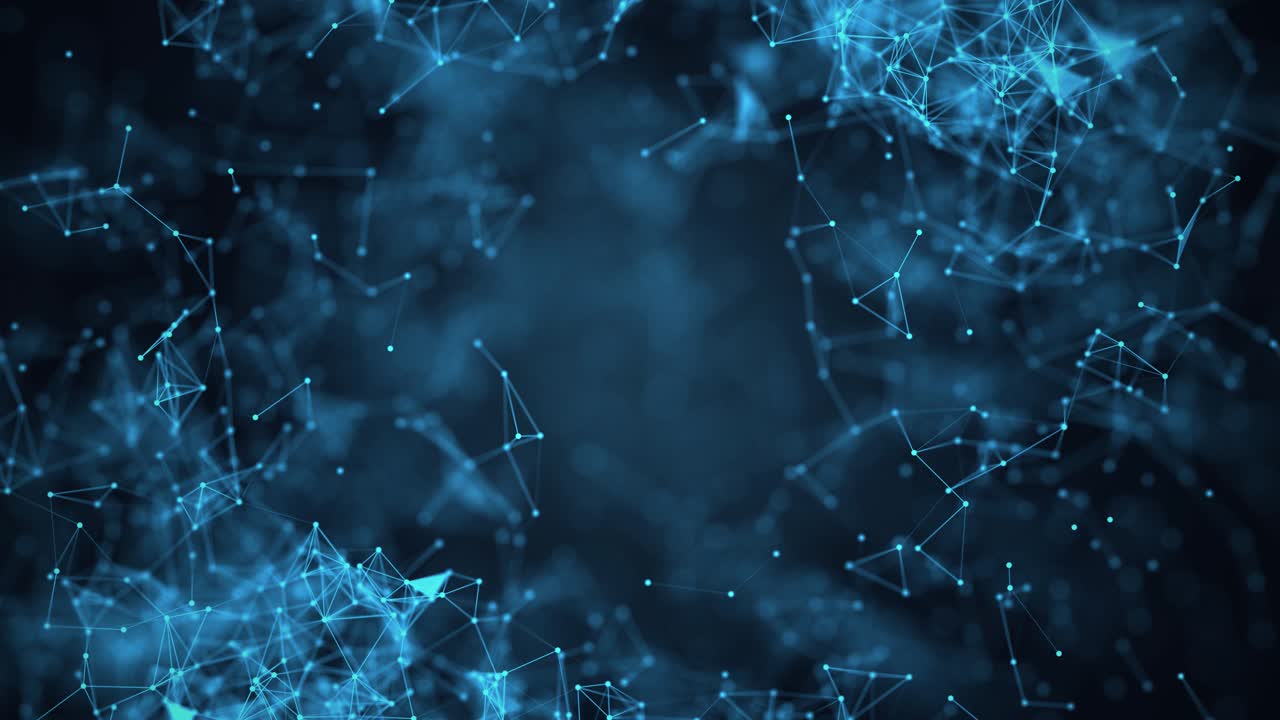 4k technology network loop background digital nodes and connection path data tunnel communication