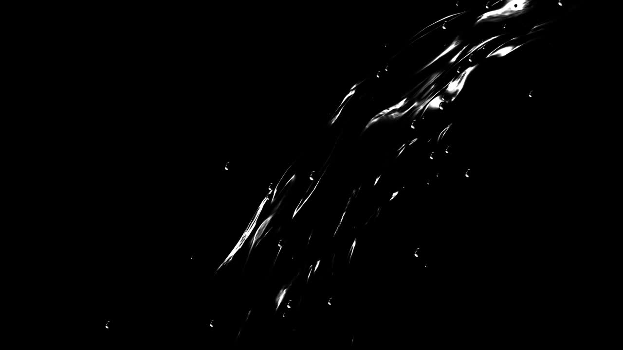 추상적인 검은 흐름: 검은 바탕에 기름 액체 텍스처 디지털 3d 애니메이션 루프 4k